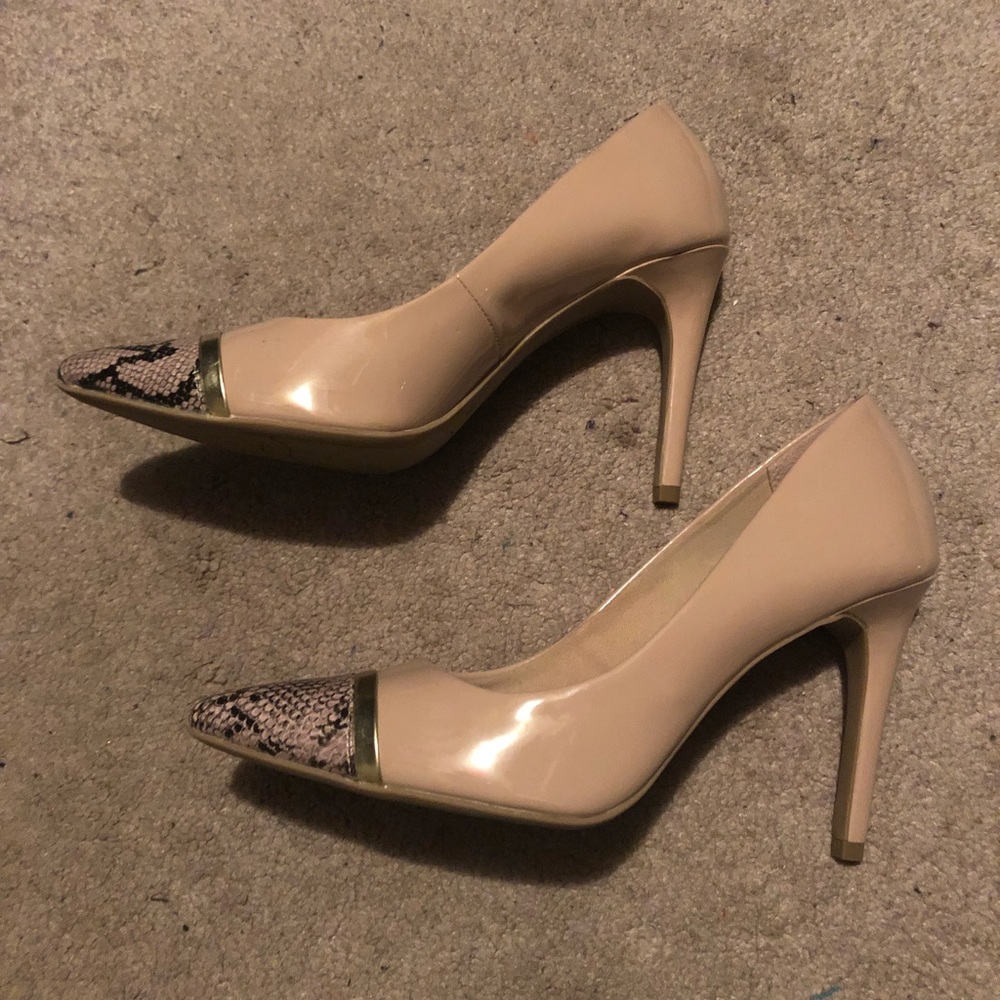 Tan Patent Heels